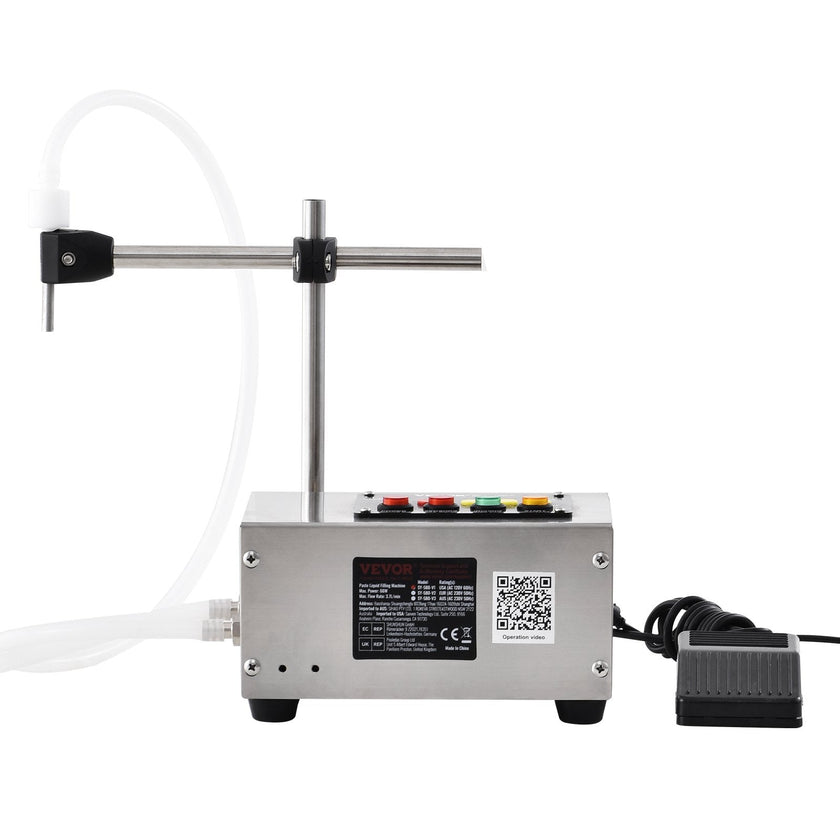 VEVOR Liquid Filling Machine, 10-4000ml Filling Capacity, Automatic Bottle Filler Machine Bottling Machine Digital Control for Milk, Water, Wine, Beverage, Soy Sauce, Vinegar, Alcohol (Single Nozzle)
