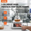 VEVOR Liquid Filling Machine, 5-50 g Weighing Capacity, Automatic Bottle Filler Machine, Bottling Machine Peristaltic Pump Digital Control for Milk, Water, Wine, Beverage, Soy Sauce (Single Nozzle)