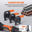 VEVOR Pro Press Tool Pipe Crimping Kit Press Tool Battery Kit 1/2