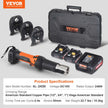 VEVOR Pro Press Tool Pipe Crimping Kit Press Tool Battery Kit 1/2