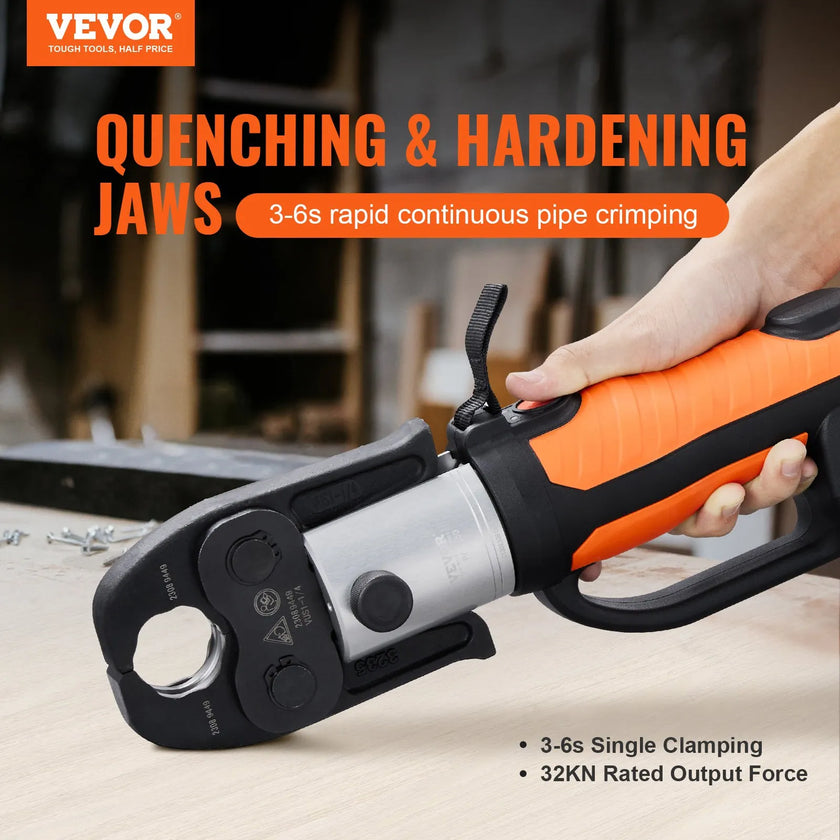 VEVOR Pro Press Tool, 18V Electric Pipe Crimping Tool for 1/2