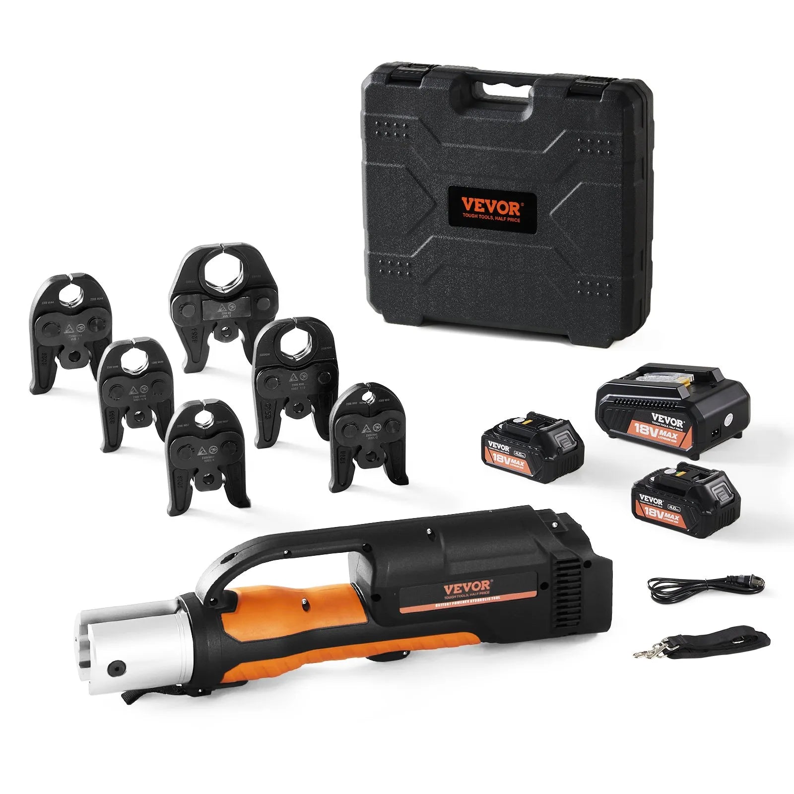VEVOR Pro Press Tool, 18V Electric Pipe Crimping Tool for 1/2