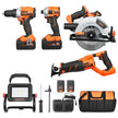 VEVOR Tool Combo Kit 20V Max Brushless 5-Tool Cordless Power Tool Combo Kit
