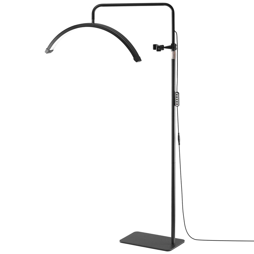 Half Moon Light for Esthetician 23inch Dimmable LED Floor Lamp Lash Light Arched