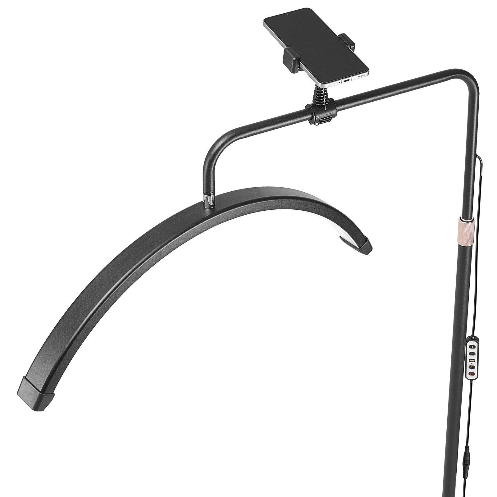 Half Moon Light for Esthetician 23inch Dimmable LED Floor Lamp Lash Light Arched