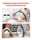 Nail Desk Light 40 W Half Moon Desk Lamp with Phone Holder Adjustable Brightness