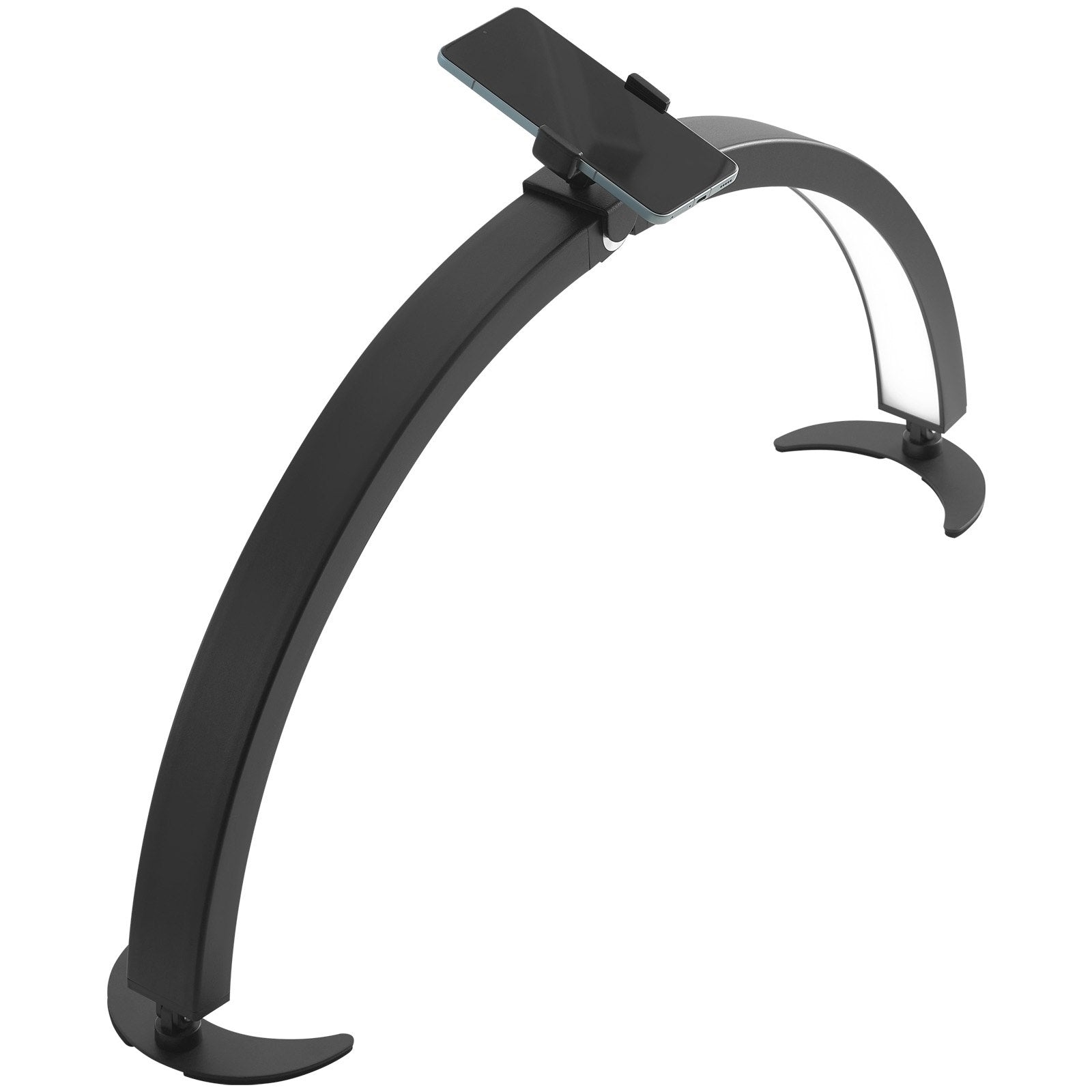 Nail Desk Light 40 W Half Moon Desk Lamp with Phone Holder Adjustable Brightness