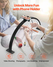 Nail Desk Light 30 W Half Moon Desk Lamp with Phone Holder Adjustable Brightness