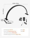 Nail Desk Light 30 W Half Moon Desk Lamp with Phone Holder Adjustable Brightness