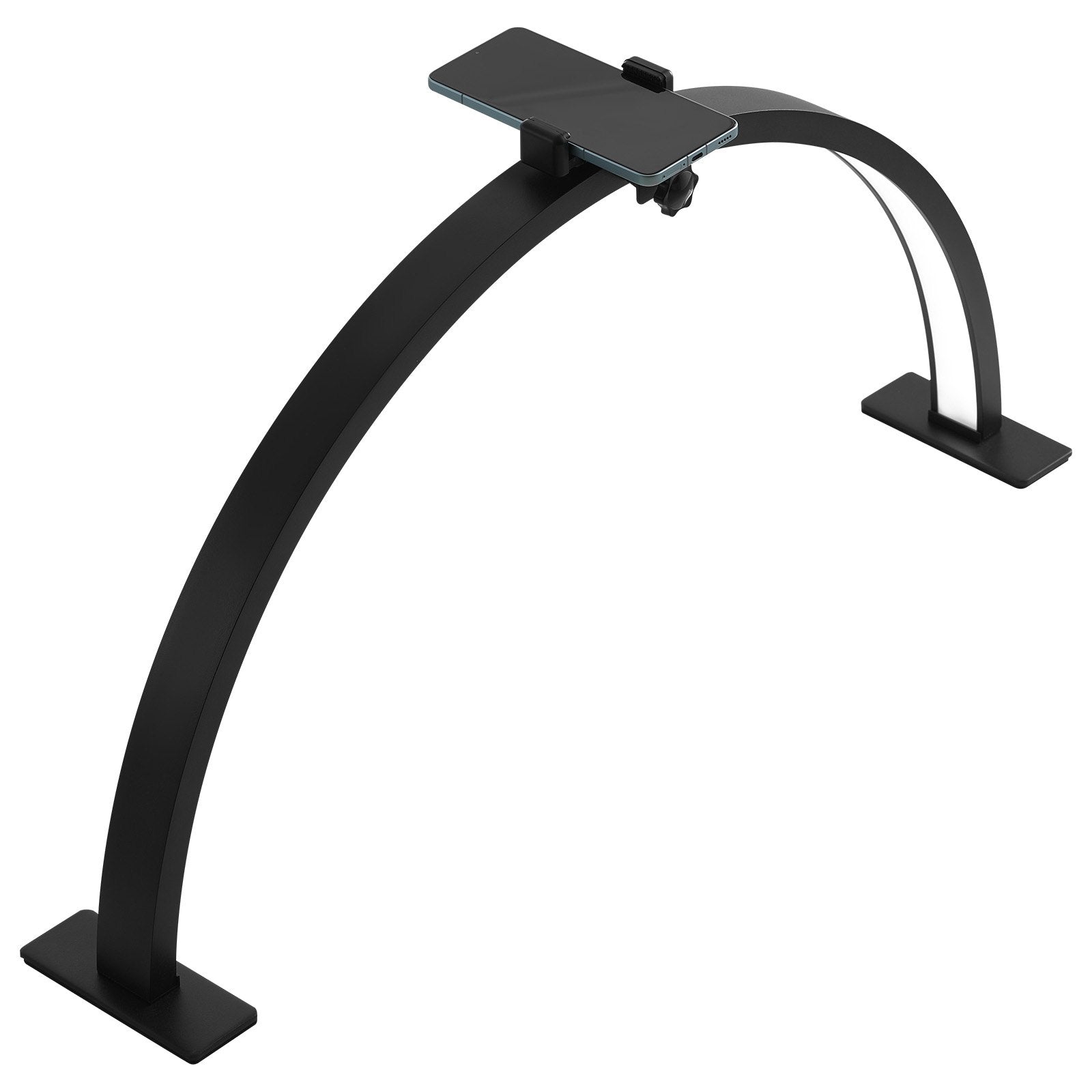 Nail Desk Light 30 W Half Moon Desk Lamp with Phone Holder Adjustable Brightness