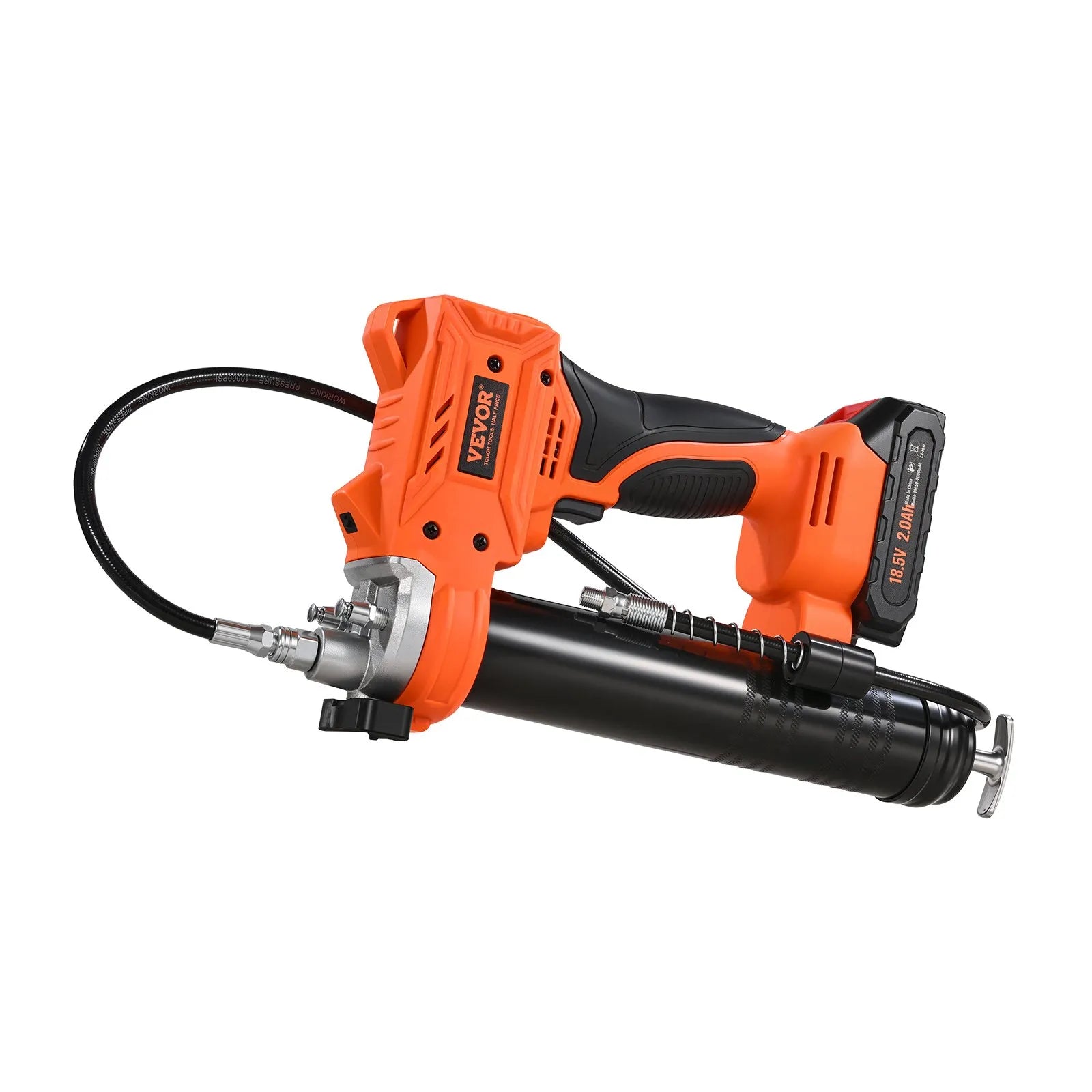 VEVOR Cordless Grease Gun 20V Grease Gun Kit with 2.0 Ah Battery 35.4-inch Hose