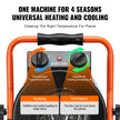 VEVOR Greenhouse Heater with Thermostat, 1500W Fast Heating with Overheat Protection, 2-Speed Setting Small Grow Tent Heater, Electric Portable Heater Fan for Green House, Flower Room, Workplace