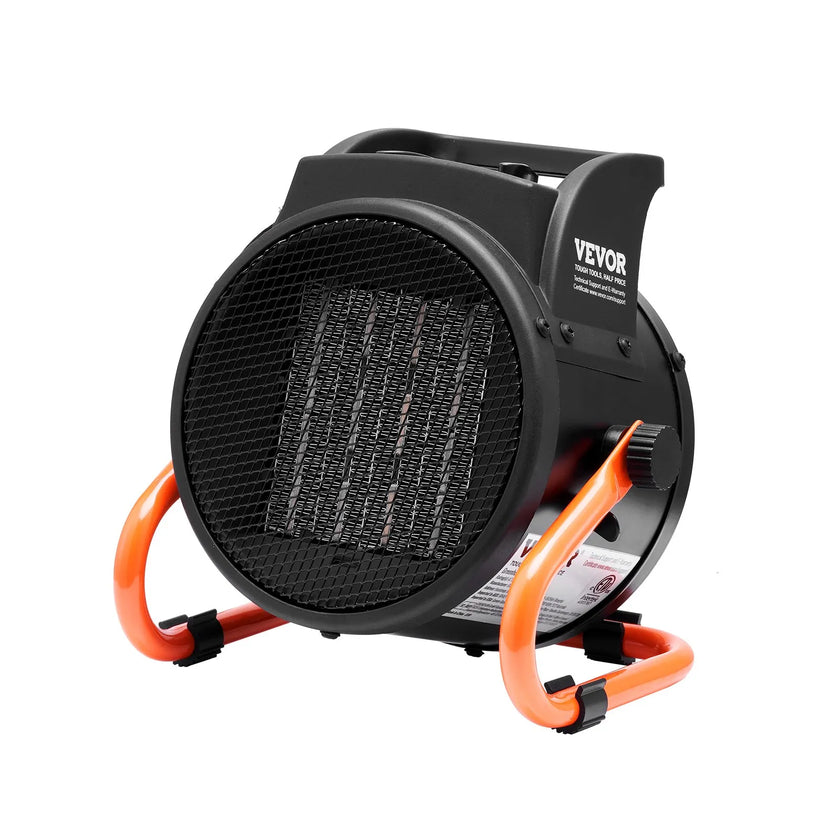 VEVOR Greenhouse Heater with Thermostat, 1500W PTC Fast Heating with Overheat Protection, 3-Speed Setting Small Grow Tent Heater, Electric Portable Heater Fan for Green House, Flower Room, Workplace