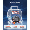 VEVOR 1500W Greenhouse Heater with Fan, Electric PTC Space Heater, Adjustable Angle, Low & High Heat Settings, Overheat Protection for Grow Tents, Greenhouses, Workshops & Home Offices