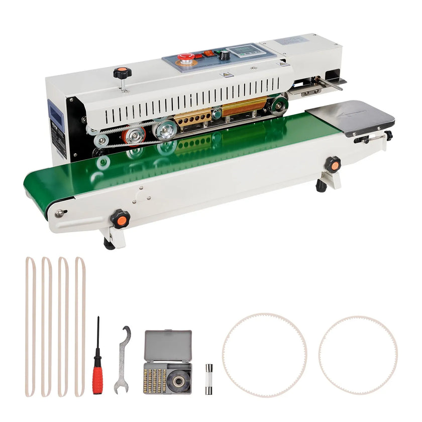 VEVOR Continuous Bag Band Sealing Machine Horizontal Band Sealer with Inflation