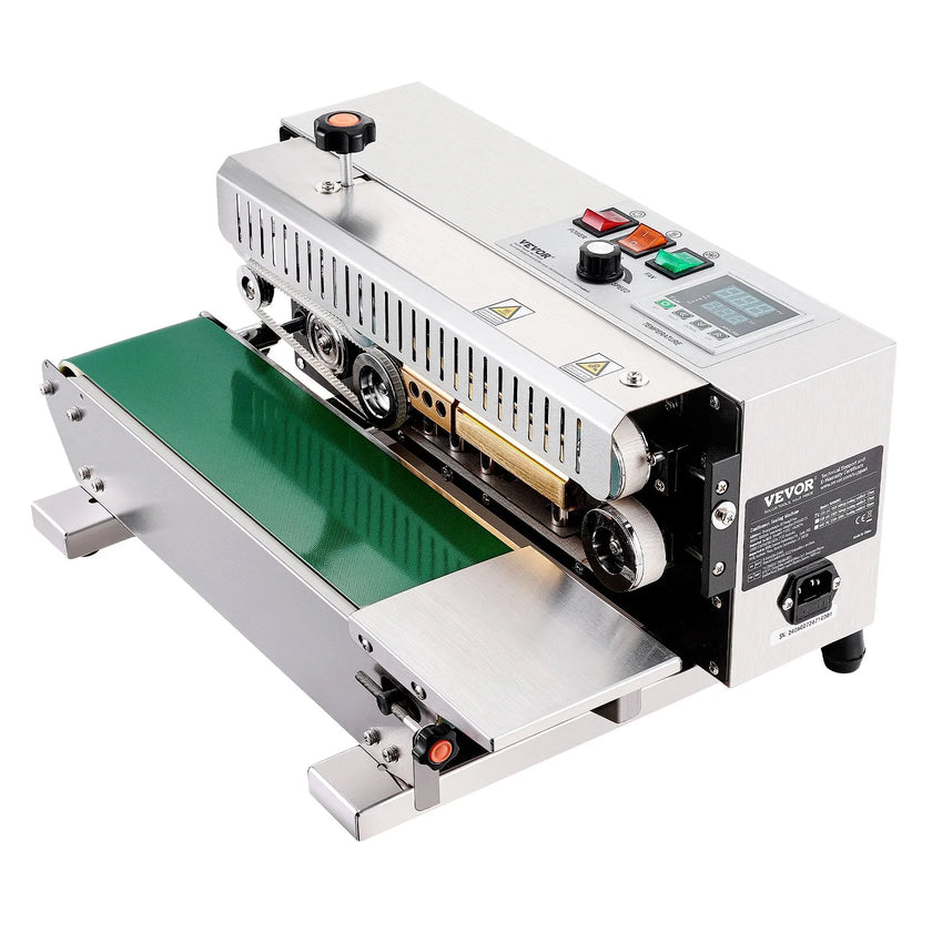 VEVOR Continuous Bag Band Sealing Machine Horizontal Band Sealer Stainless Steel