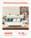 VEVOR Continuous Bag Band Sealing Machine Horizontal Band Sealer Carbon Steel