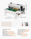 VEVOR Continuous Bag Band Sealing Machine Horizontal Band Sealer Carbon Steel