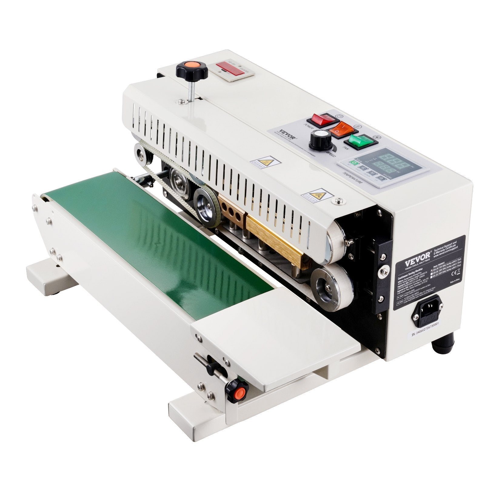 VEVOR Continuous Bag Band Sealing Machine Horizontal Band Sealer Count Function