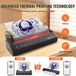 VEVOR Tattoo Transfer Stencil Printer, Wireless Bluetooth Tattoo Stencil Printer Machine with 10Pcs Transfer Paper and Cloth Bag, Portable Tattoo Printer for Android and iOS Phone, iPad and PC