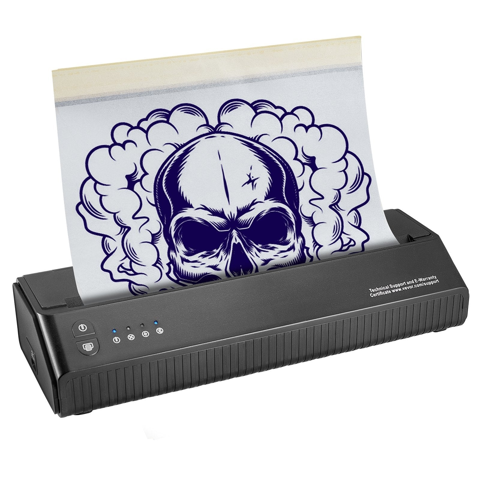 VEVOR Tattoo Transfer Stencil Printer, Wireless Bluetooth Tattoo Stencil Printer Machine with 10Pcs Transfer Paper and Cloth Bag, Portable Tattoo Printer for Android and iOS Phone, iPad and PC