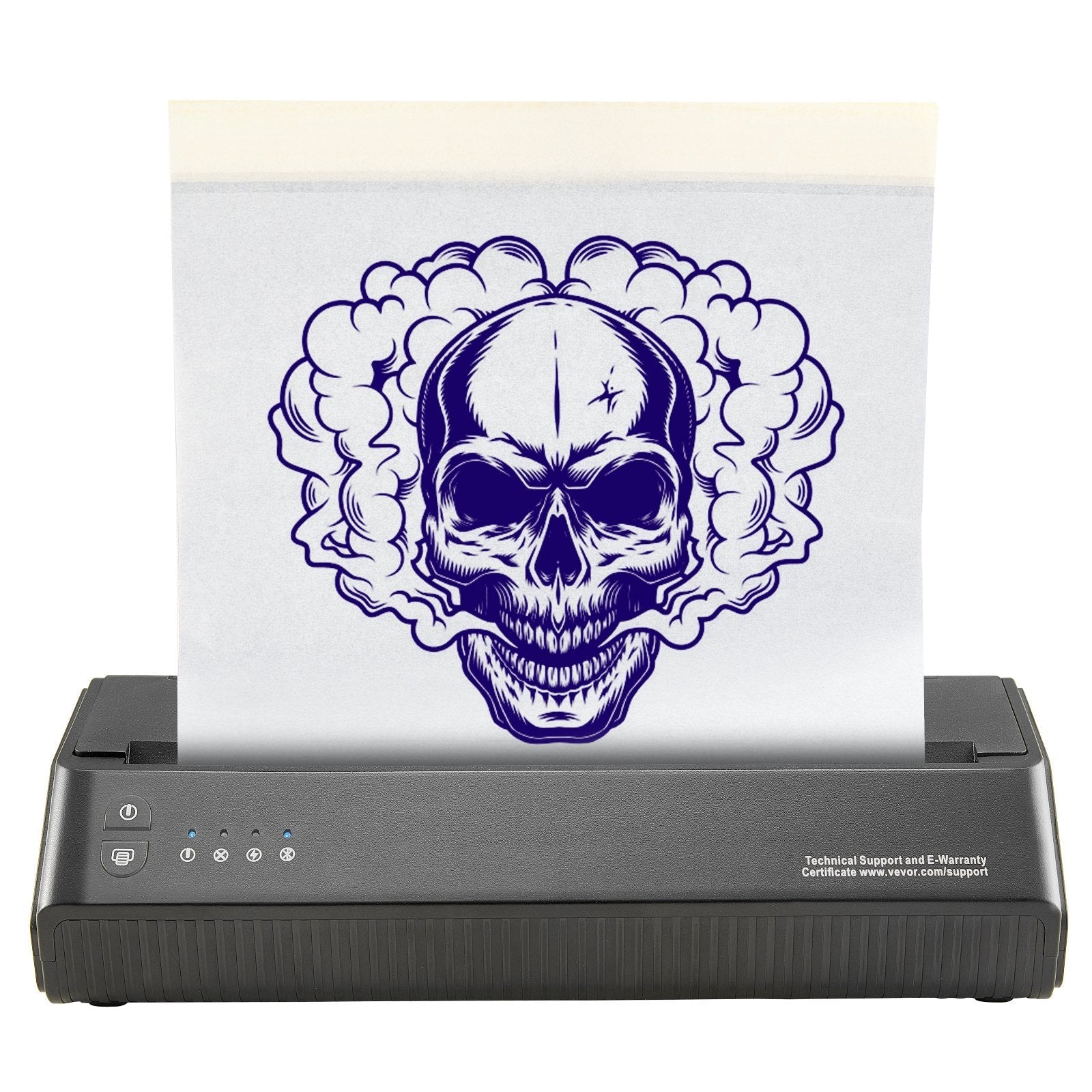 VEVOR Tattoo Transfer Stencil Printer, Wireless Bluetooth Tattoo Stencil Printer Machine with 10Pcs Transfer Paper and Cloth Bag, Portable Tattoo Printer for Android and iOS Phone, iPad and PC