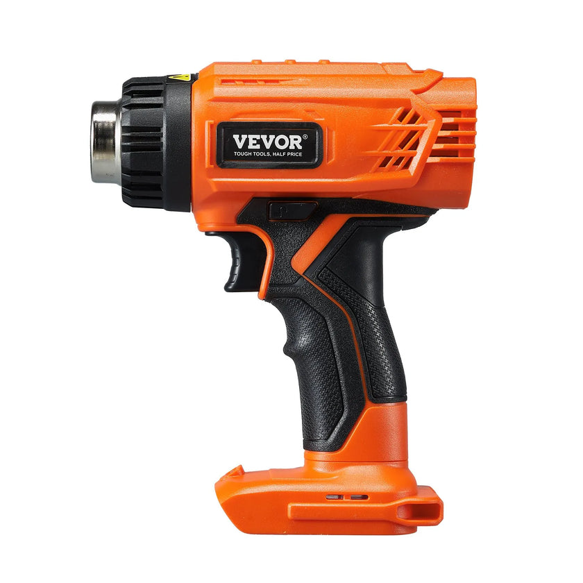 VEVOR Cordless Heat Gun Hot Air Gun with LCD Display Multi-Level Temp & 4 Nozzle