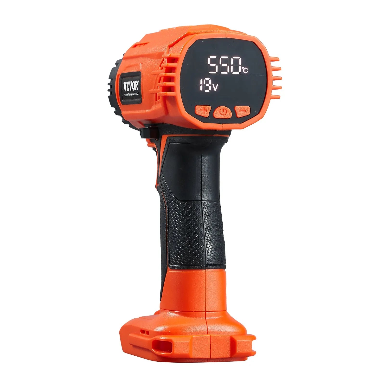 VEVOR Cordless Heat Gun Hot Air Gun with LCD Display Multi-Level Temp & 4 Nozzle