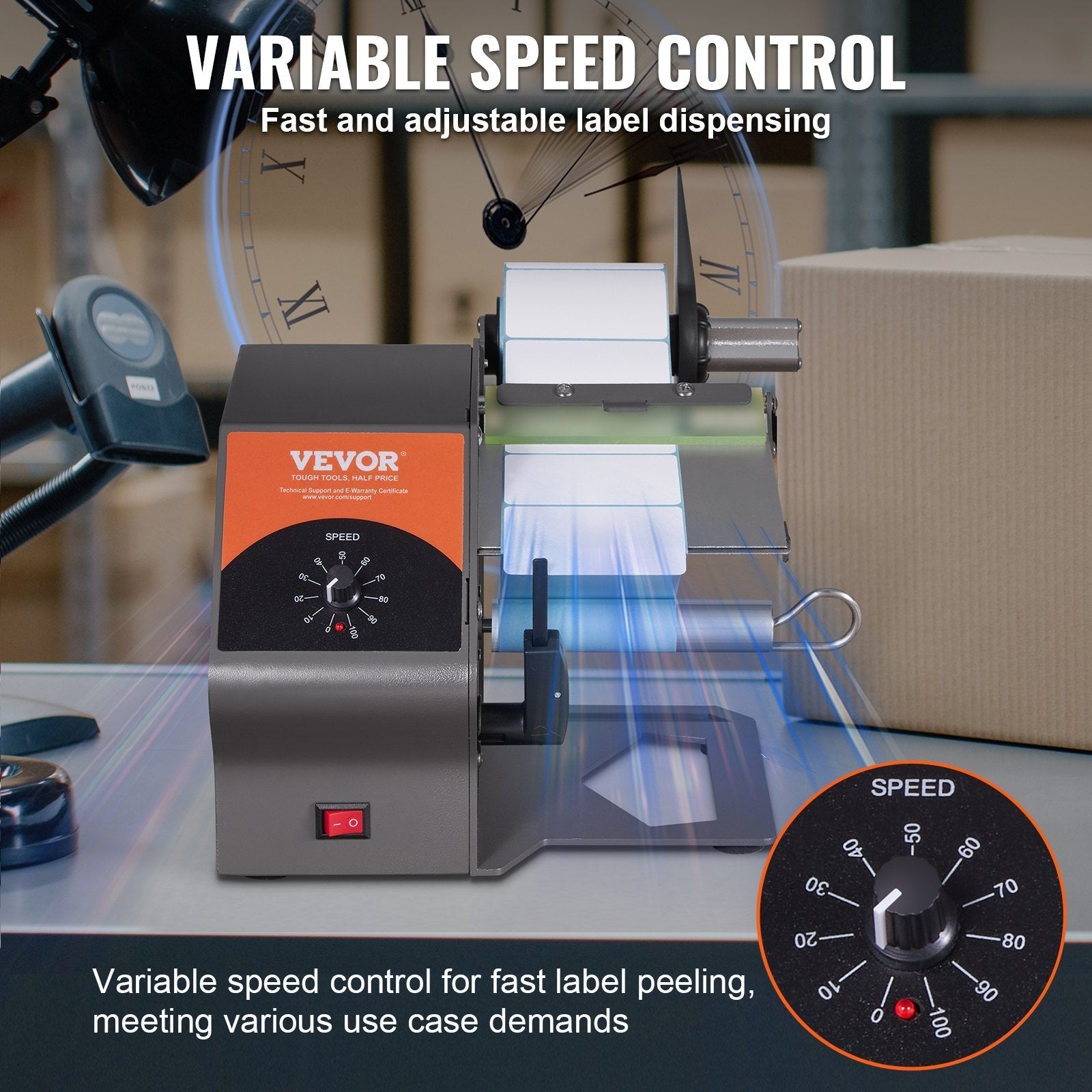 VEVOR Automatic Label Dispenser, Width 0.2