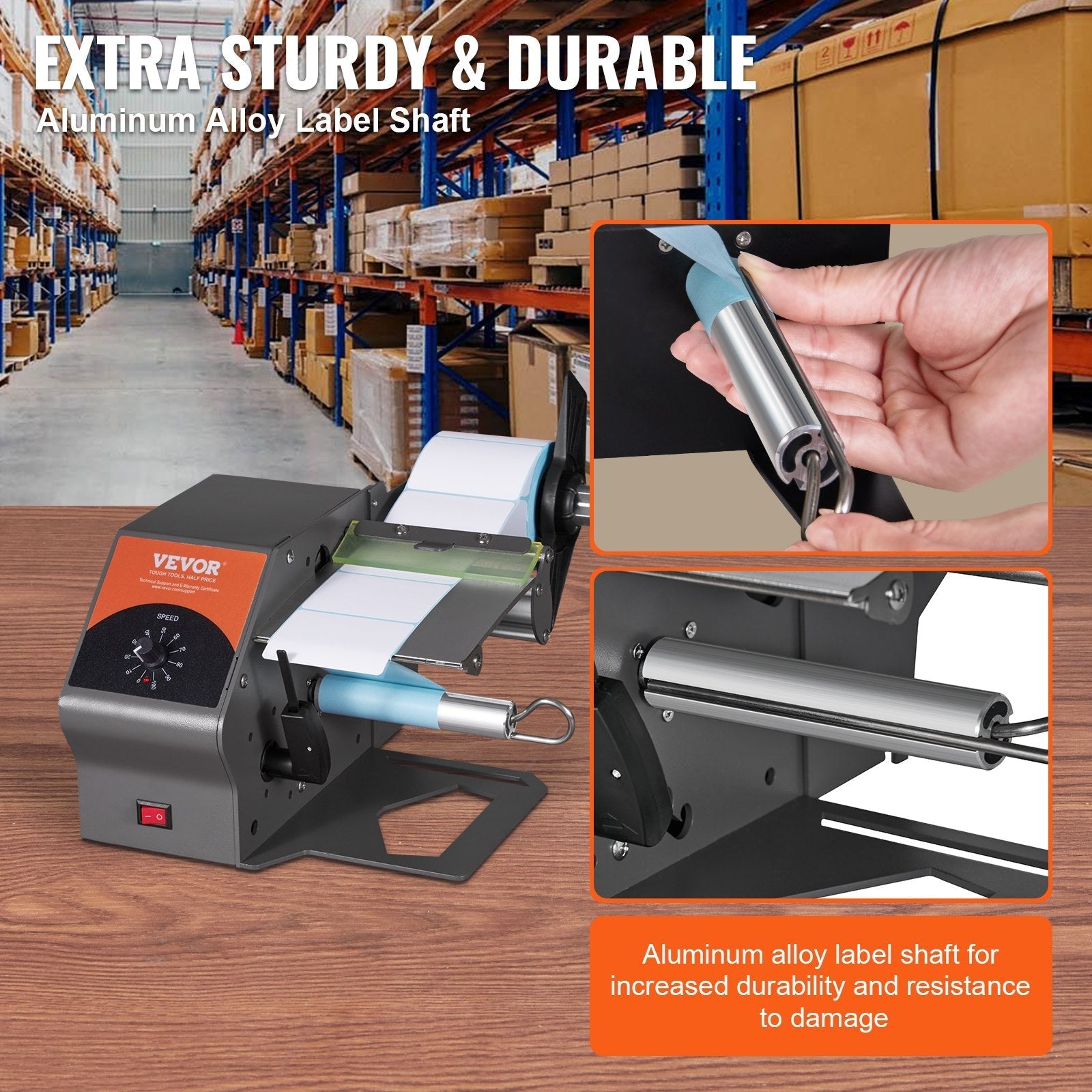 VEVOR Automatic Label Dispenser, Width 0.2