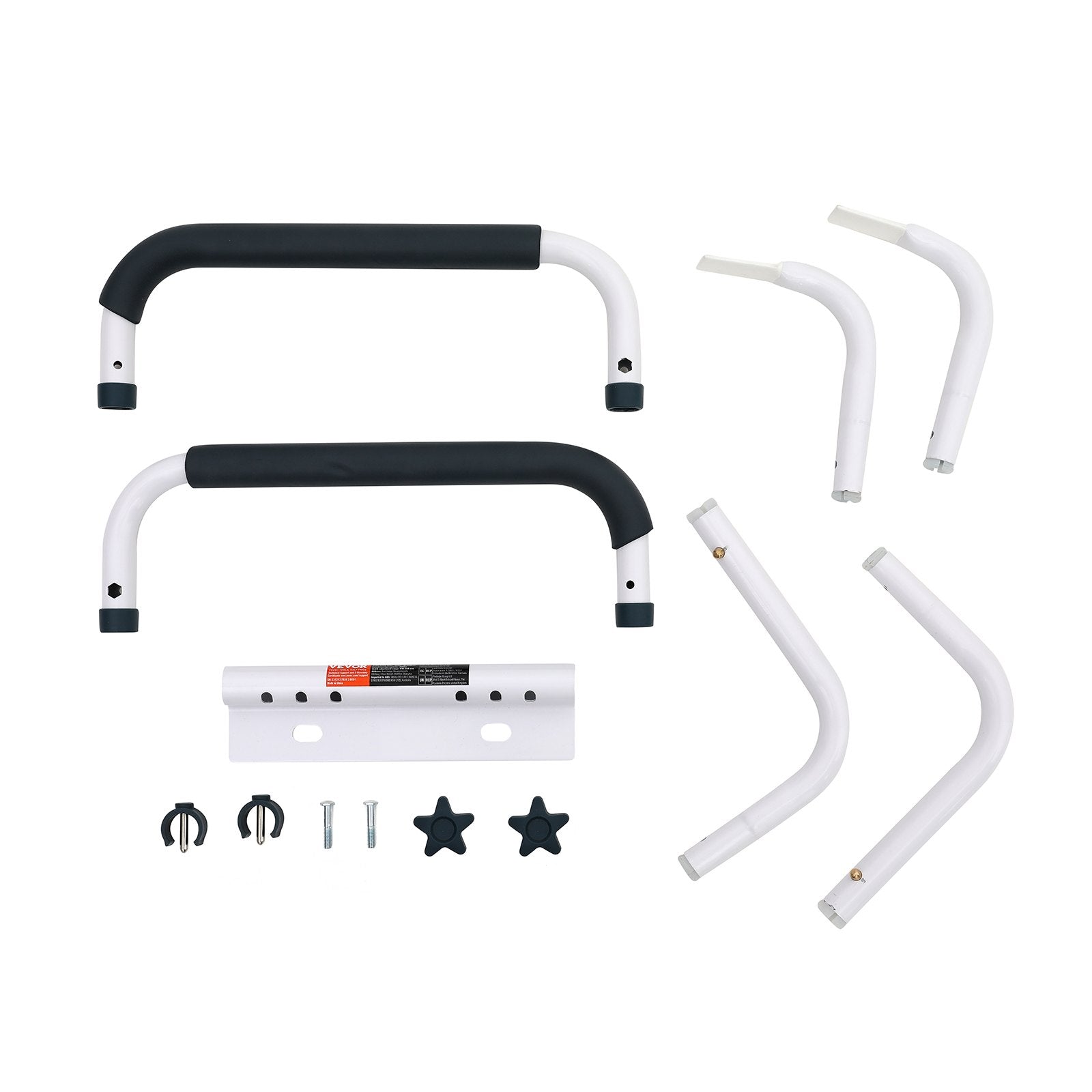 VEVOR Toilet Safety Rail, 300LBS Capacity Toilet Seat Frame, Adjustable Width Fit Most Toilets, Easy Installation, Toilet Handles Grab Bars with Padded Armrests for Handicap, Disabled, Seniors