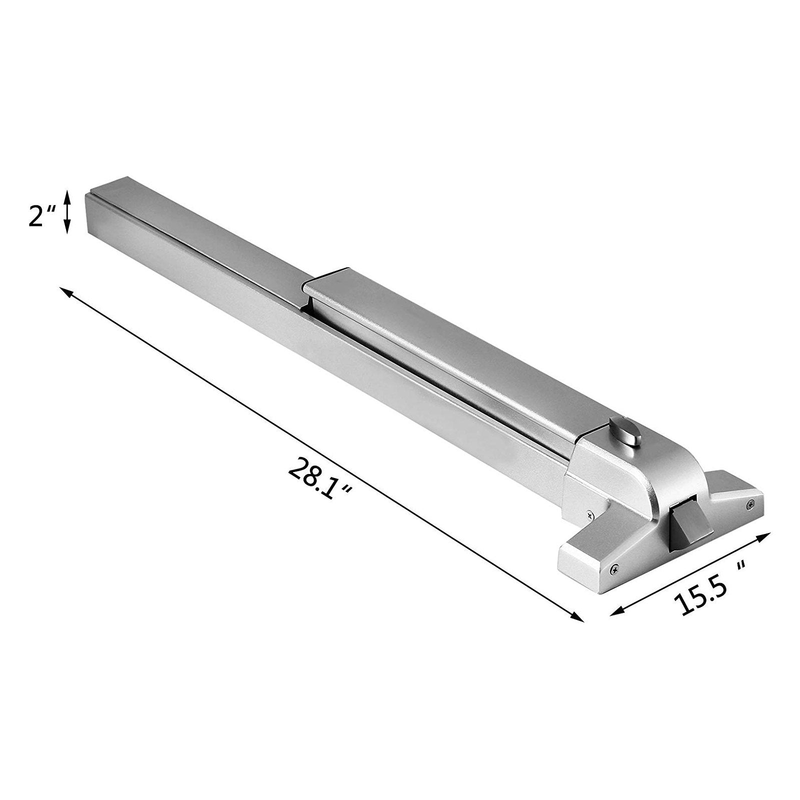 Door Push Bar Panic Exit Device W/ Exterior Lever Commercial Emergency Exit Bar