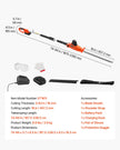 Cordless Pole Hedge Trimmer, 20V Electric Telescoping Hedge Trimmer Kit with 18