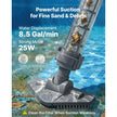 Handheld Cordless Pool & Spa Vacuum – 8.5 GPM, Rechargeable, with Extension Poles & Brush Heads