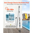 Handheld Cordless Pool & Spa Vacuum – 8.5 GPM, Rechargeable, with Extension Poles & Brush Heads