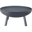 VEVOR Fire Pit Bowl, 34-Inch Deep Round Carbon Steel Fire Bowl, Wood Burning for Outdoor Patios, Backyards & Camping Uses, Portable Handles and A Firewood Stick, Black