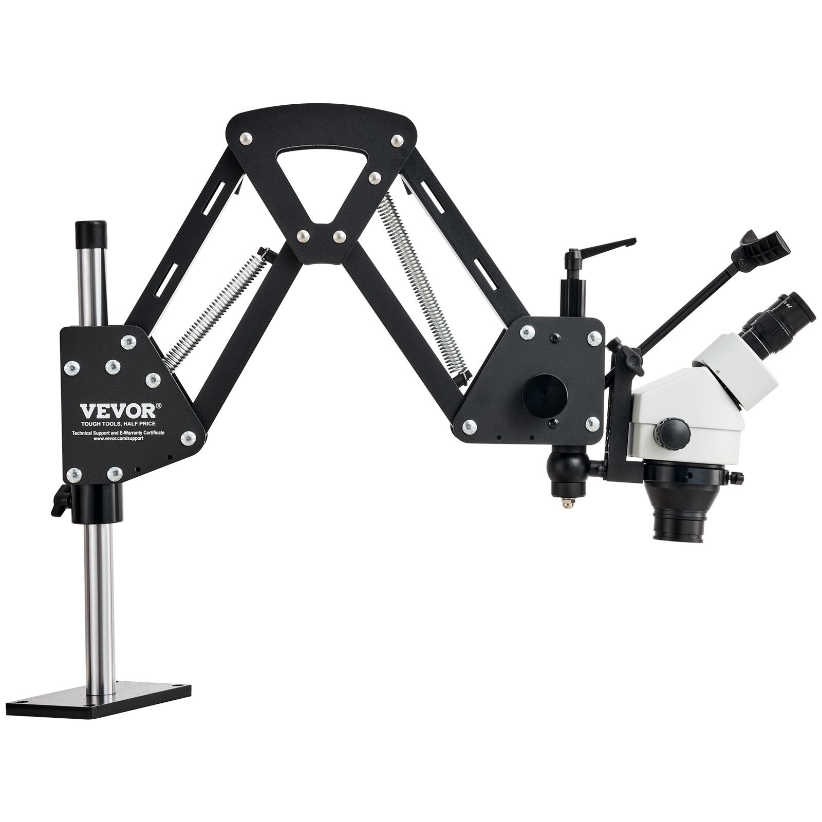VEVOR Multi-Directional Microscope Spring Bracket Ball Vise Ring Light 7X-45X