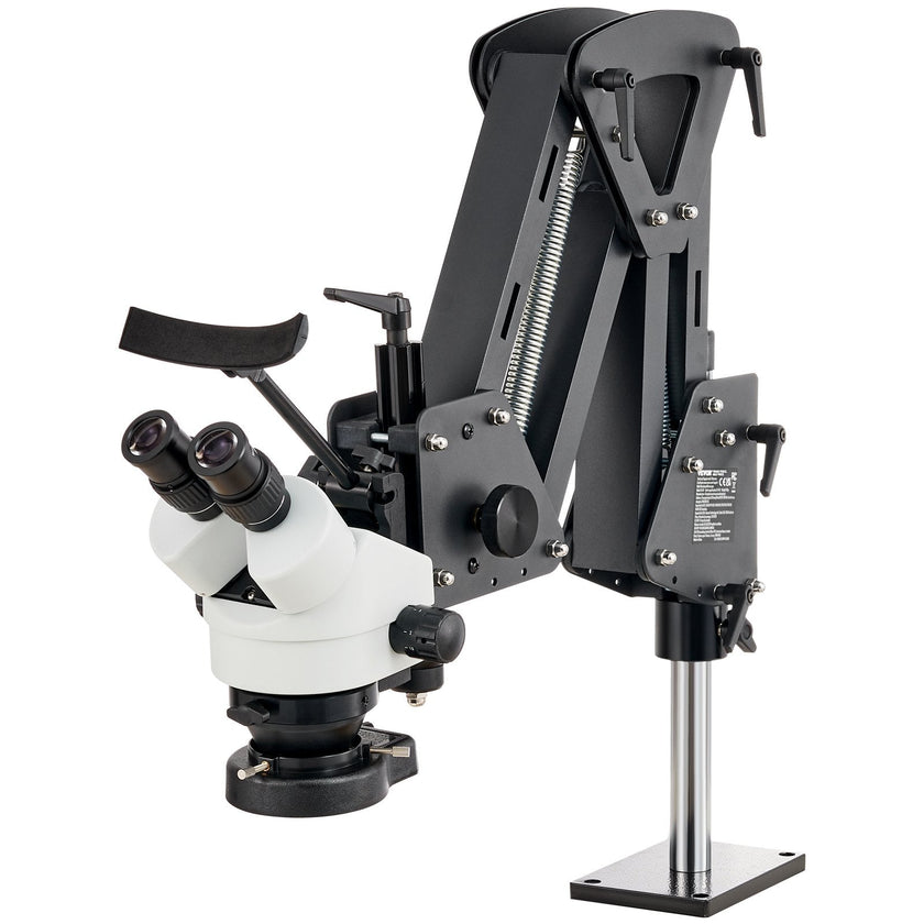 VEVOR Multi-Directional Microscope Spring Bracket Ball Vise Ring Light 7X-45X