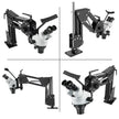 VEVOR Micro Inlaid Mirror Multi-Directional Microscope with Spring Bracket 7X-45X Multi-Directional Micro-Setting Microscope Microscope Gem Diamond Setting Machine with Stand Jewelry Tools