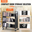 VEVOR Book Cart, 330 lbs Library Cart, 39.4