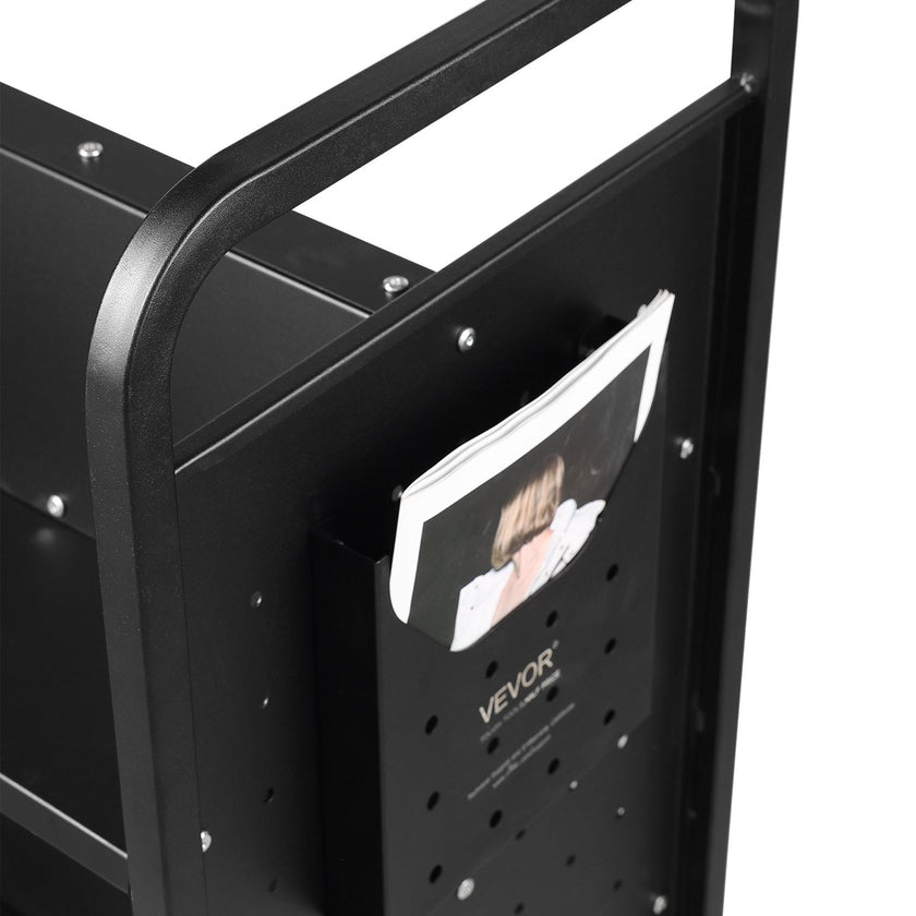 VEVOR Book Cart, 330 lbs Library Cart, 39.4