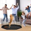 VEVOR Dog Playpen, 8 Panels Foldable Metal Dog Exercise Pen with Bottom Pad, 24