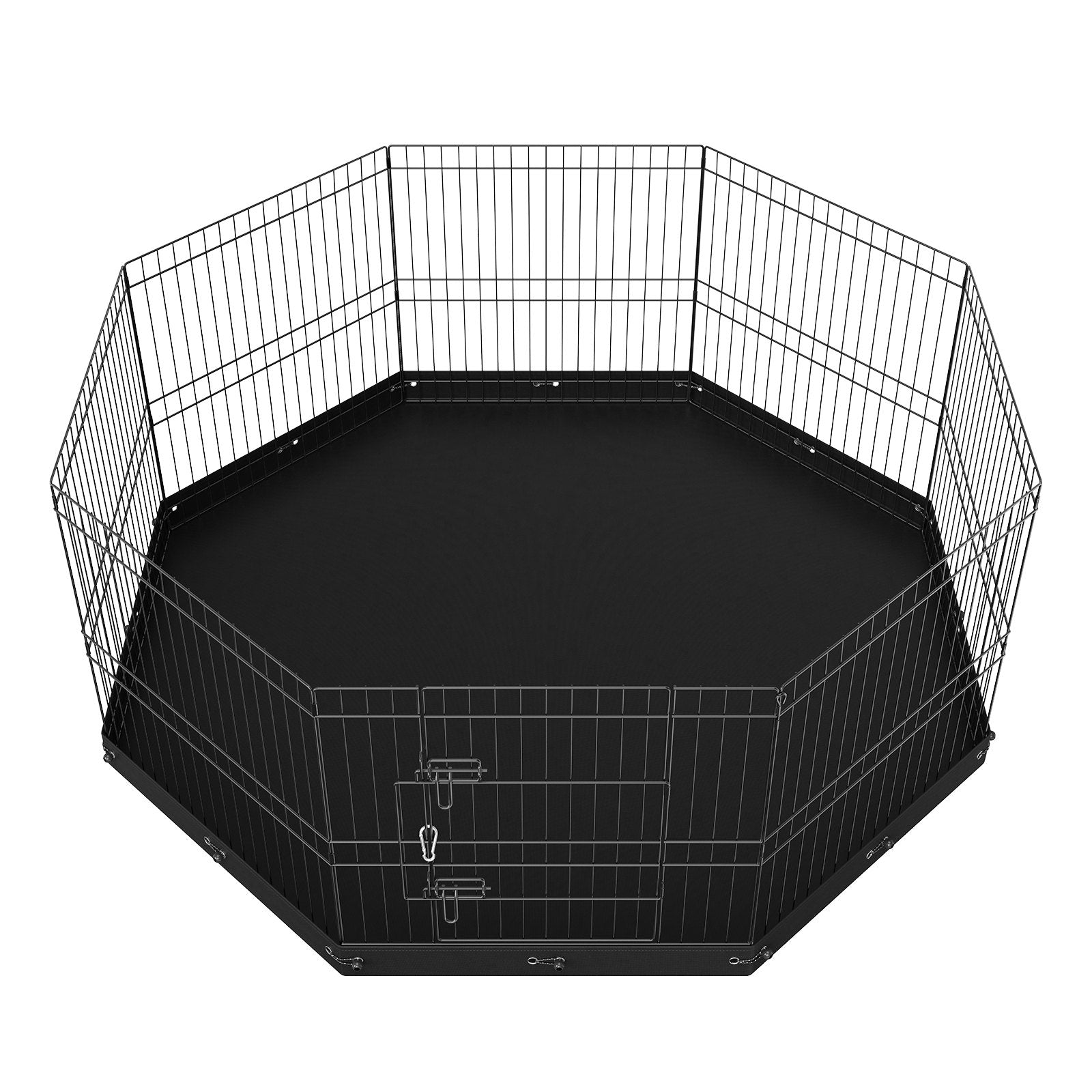 VEVOR Dog Playpen, 8 Panels Foldable Metal Dog Exercise Pen with Bottom Pad, 24