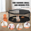 VEVOR Dog Playpen, 8 Panels Foldable Metal Dog Exercise Pen with Top Cover and Bottom Pad, 24