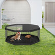 VEVOR Dog Playpen, 8 Panels Foldable Metal Dog Exercise Pen with Top Cover and Bottom Pad, 24