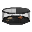 VEVOR Dog Playpen, 8 Panels Foldable Metal Dog Exercise Pen with Top Cover and Bottom Pad, 24