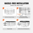 VEVOR Dog Playpen, 8 Panels Foldable Metal Dog Exercise Pen with Top Cover, 24