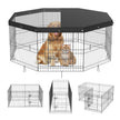 VEVOR Dog Playpen, 8 Panels Foldable Metal Dog Exercise Pen with Top Cover, 24
