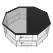 VEVOR Dog Playpen, 8 Panels Foldable Metal Dog Exercise Pen with Top Cover, 24