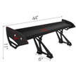 Universal GT Wing Spoiler 110CM Lightweight Aluminum Rear Spoiler Wing Adjustable Angel Single Deck